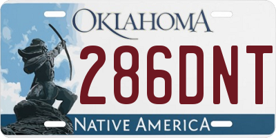 OK license plate 286DNT