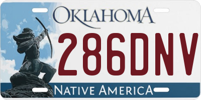 OK license plate 286DNV
