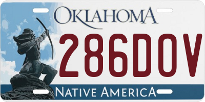 OK license plate 286DOV