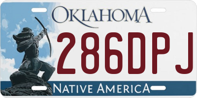 OK license plate 286DPJ