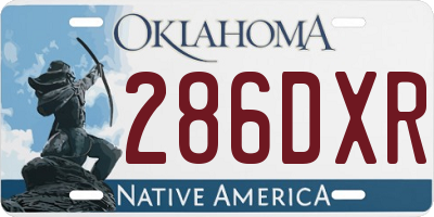 OK license plate 286DXR