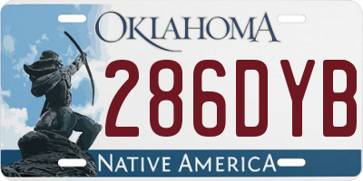 OK license plate 286DYB