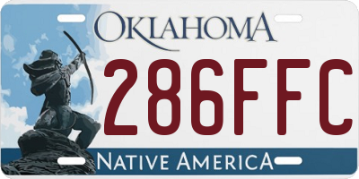 OK license plate 286FFC