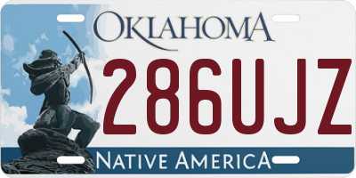 OK license plate 286UJZ