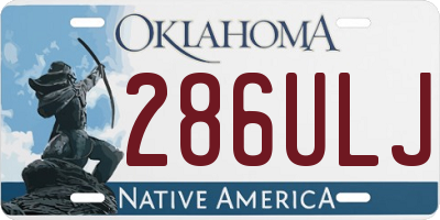 OK license plate 286ULJ