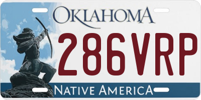 OK license plate 286VRP