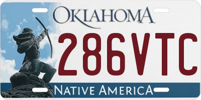 OK license plate 286VTC