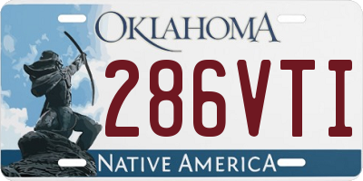 OK license plate 286VTI
