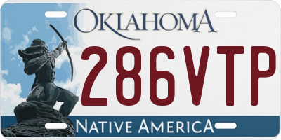OK license plate 286VTP