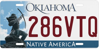 OK license plate 286VTQ