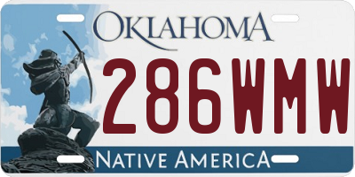 OK license plate 286WMW