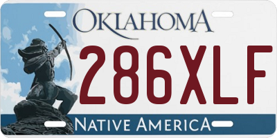 OK license plate 286XLF
