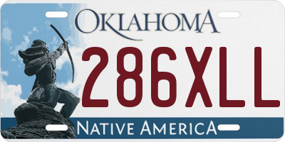 OK license plate 286XLL