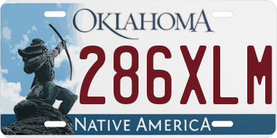 OK license plate 286XLM