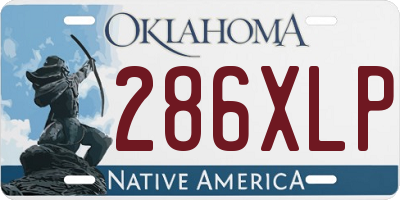 OK license plate 286XLP