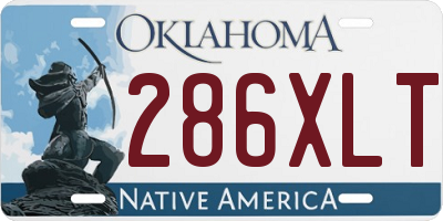 OK license plate 286XLT