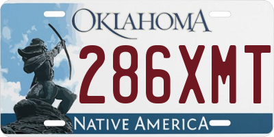 OK license plate 286XMT