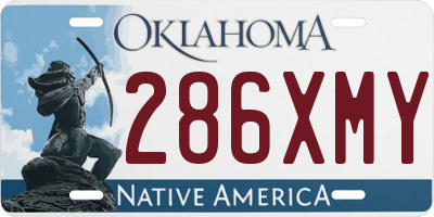 OK license plate 286XMY