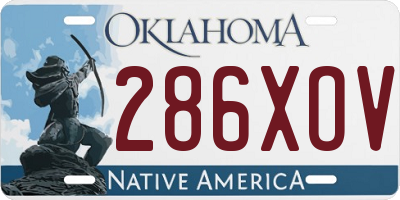 OK license plate 286XOV