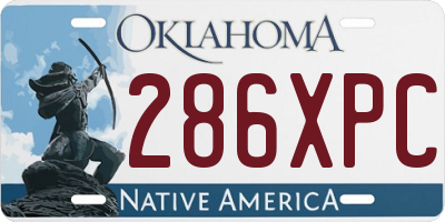 OK license plate 286XPC