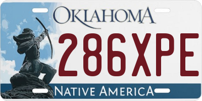 OK license plate 286XPE