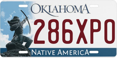 OK license plate 286XPO