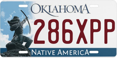OK license plate 286XPP