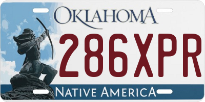OK license plate 286XPR