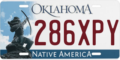 OK license plate 286XPY