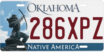 OK license plate 286XPZ
