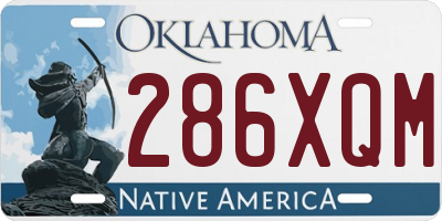 OK license plate 286XQM