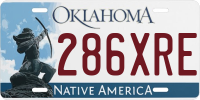 OK license plate 286XRE