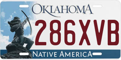 OK license plate 286XVB