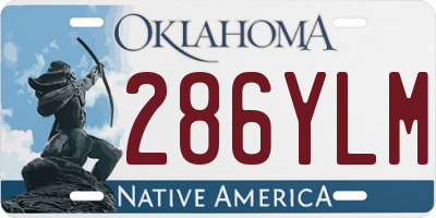 OK license plate 286YLM