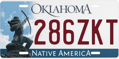 OK license plate 286ZKT
