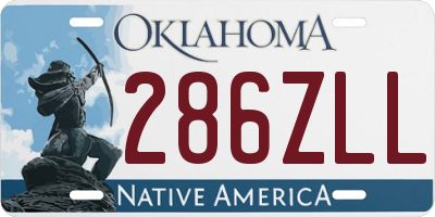 OK license plate 286ZLL