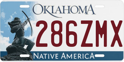 OK license plate 286ZMX