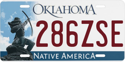 OK license plate 286ZSE