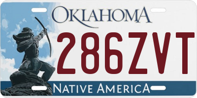 OK license plate 286ZVT