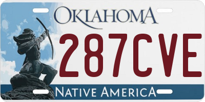 OK license plate 287CVE