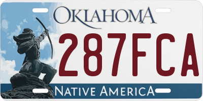 OK license plate 287FCA