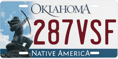 OK license plate 287VSF