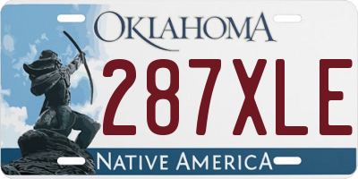 OK license plate 287XLE