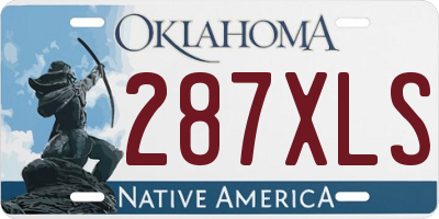 OK license plate 287XLS