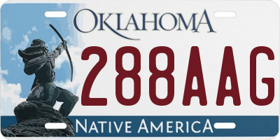 OK license plate 288AAG