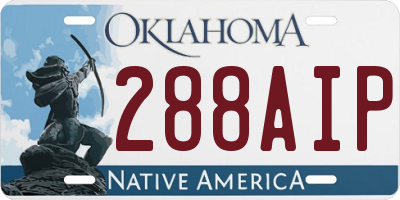 OK license plate 288AIP
