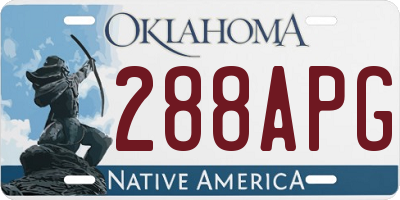 OK license plate 288APG