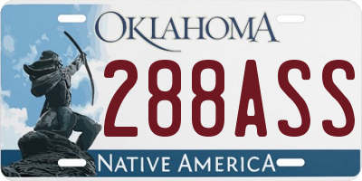 OK license plate 288ASS
