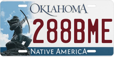 OK license plate 288BME