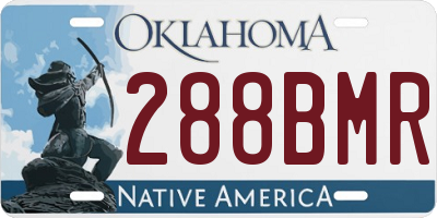OK license plate 288BMR